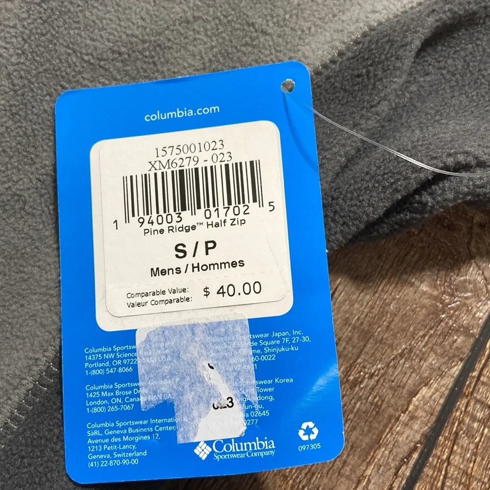 Columbia Fleece Long Sleeve Quarter Zip Pull Over New Size Small